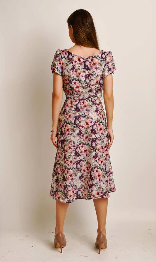 Cotton Fit and Flare Knee-Length Dress