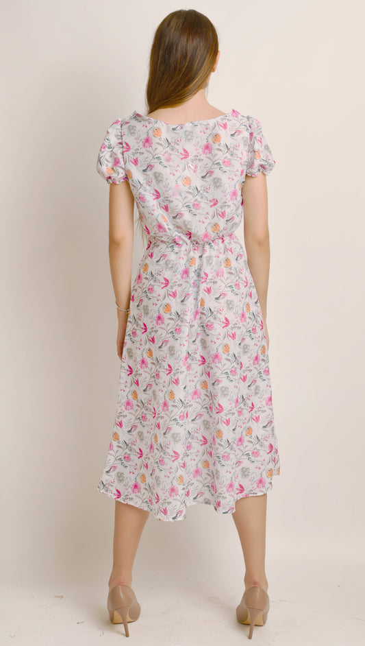 Printed Summer Dress Knee Length