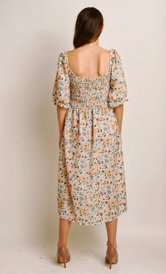 Printed Summer Dress Knee Length