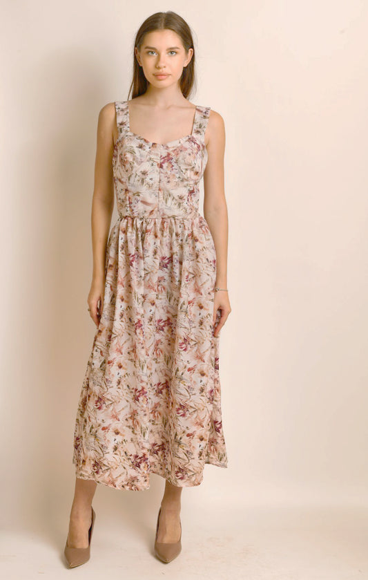 Summer Sleeveless Floral Party Dress