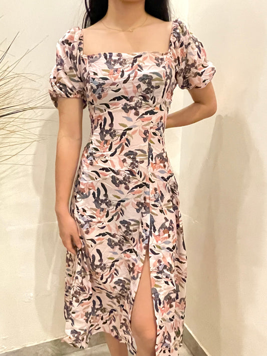 Floral Print Stylist Dress Party Wear For Women