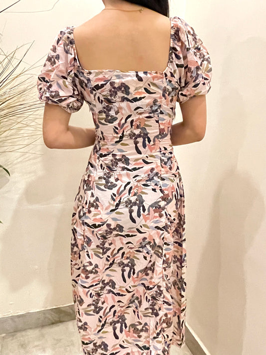 Floral Print Stylist Dress Party Wear For Women