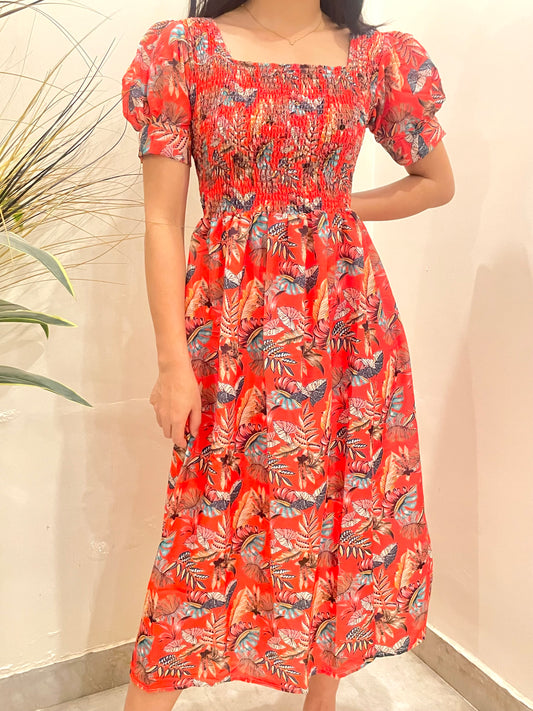 Floral Print Stylist Dress Party Wear For Women