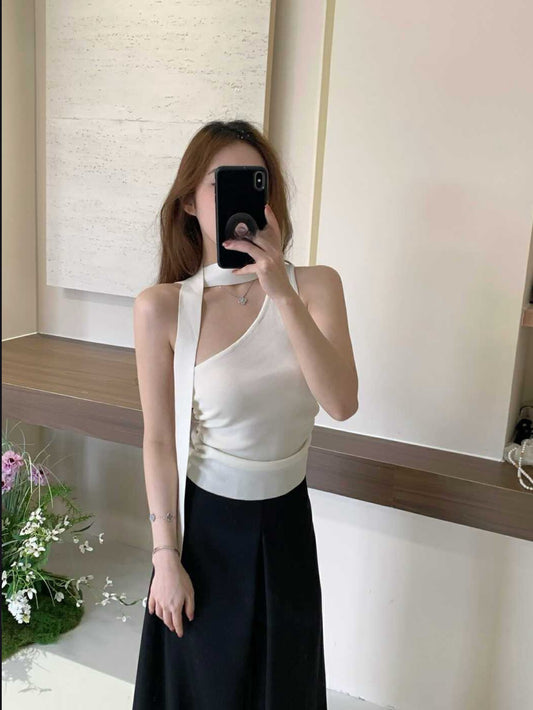 Women Regular Fit One-Shoulder Top