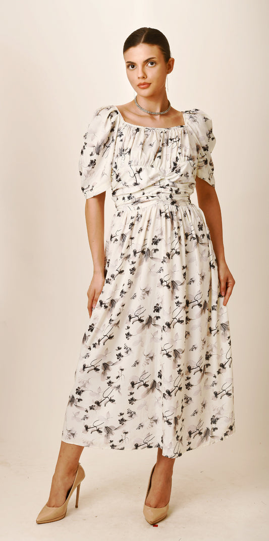 Women Long Length Printed Dress